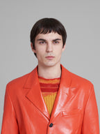 Orange Leather Jacket