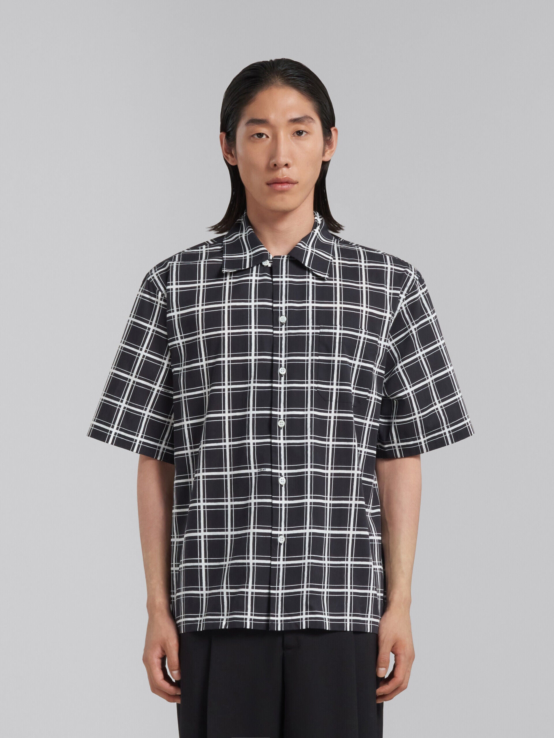 Black Fibres Pattern Shirt