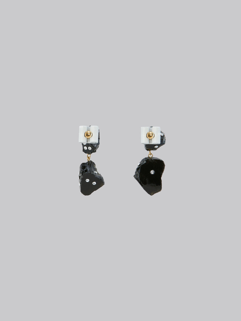 Black Fibres Earrings