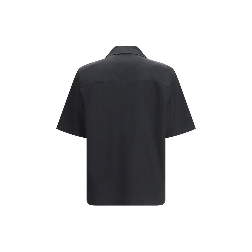 Black Cotton Shortsleeve Shirt