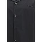 Black Cotton Shortsleeve Shirt