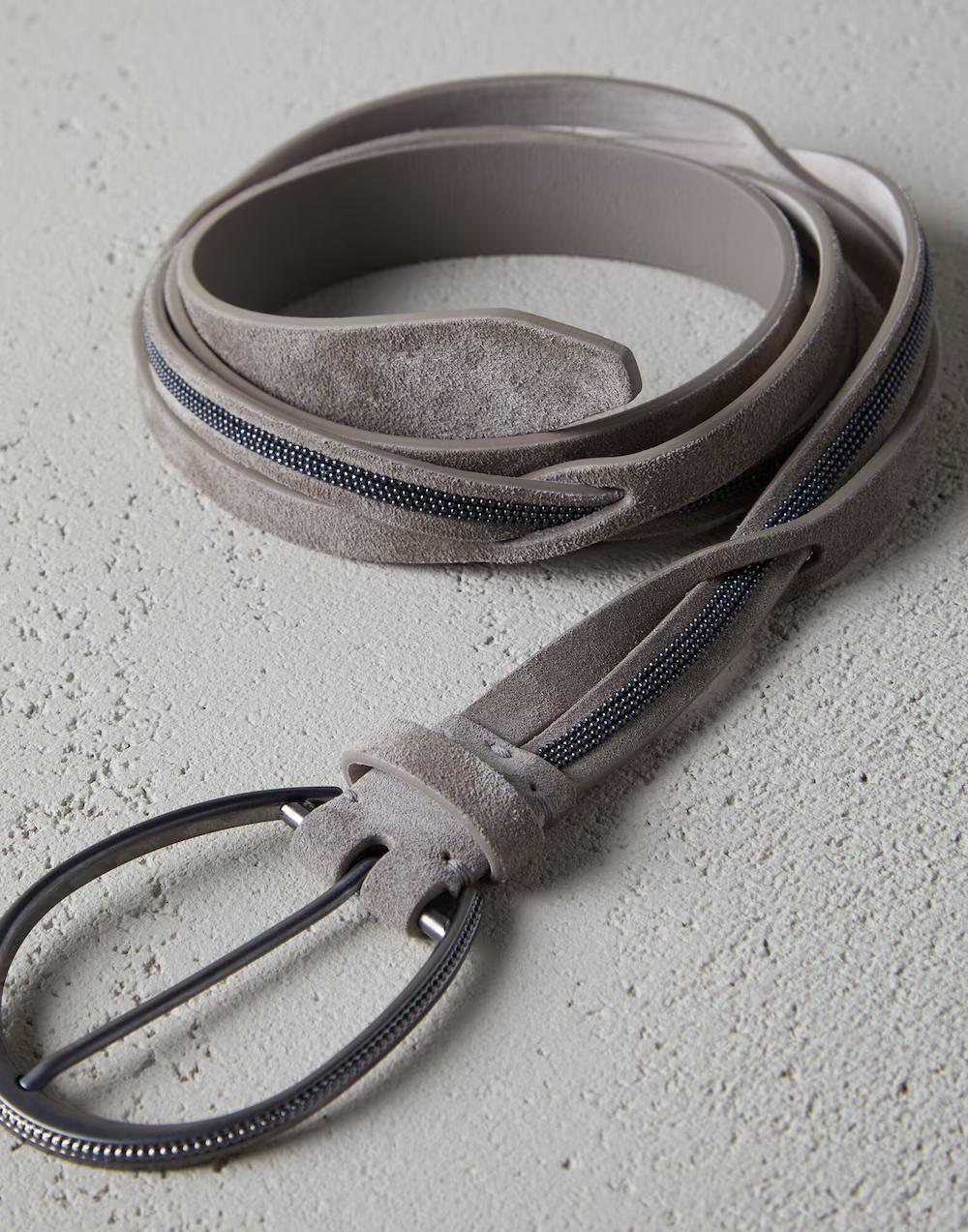 Blue Leather Regular Belt