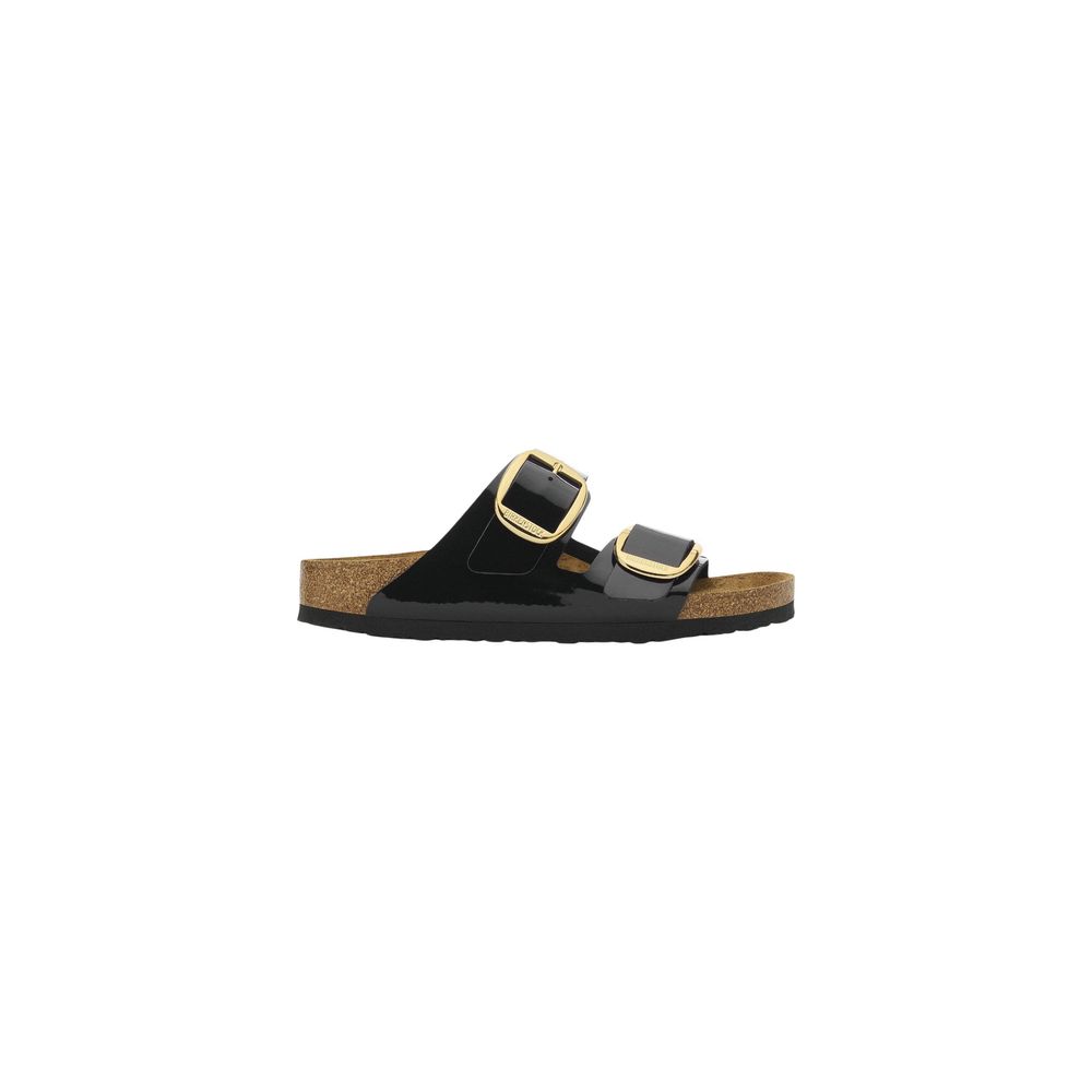 Black Synthetic Sandals