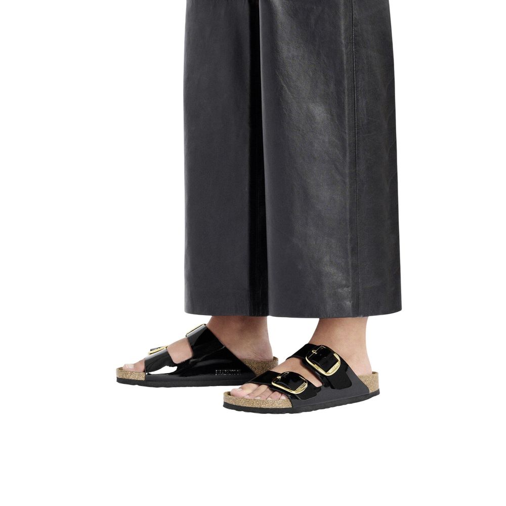 Black Synthetic Sandals