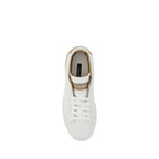 White Calf Leather Bos Taurus Low Top Sneakers