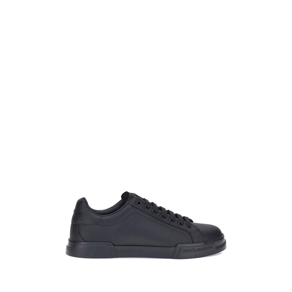 Black Calf Leather Bos Taurus Low Top Sneakers