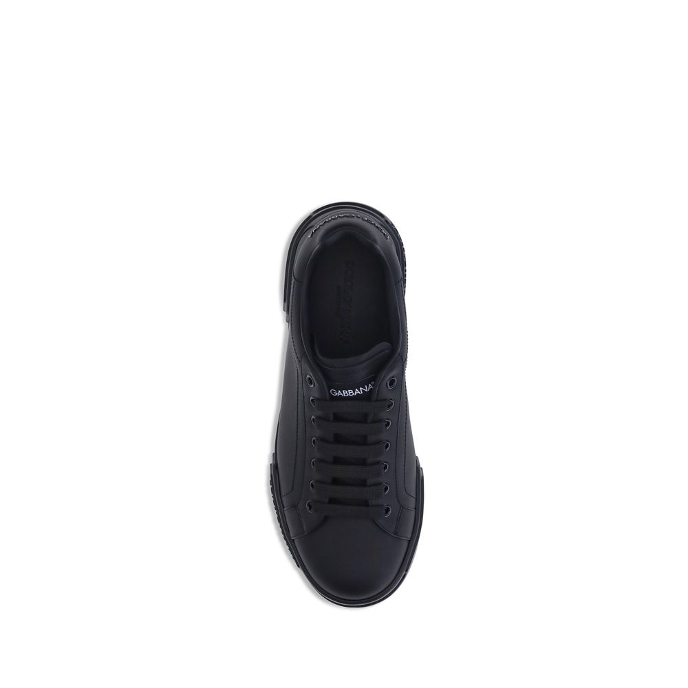 Black Calf Leather Bos Taurus Low Top Sneakers