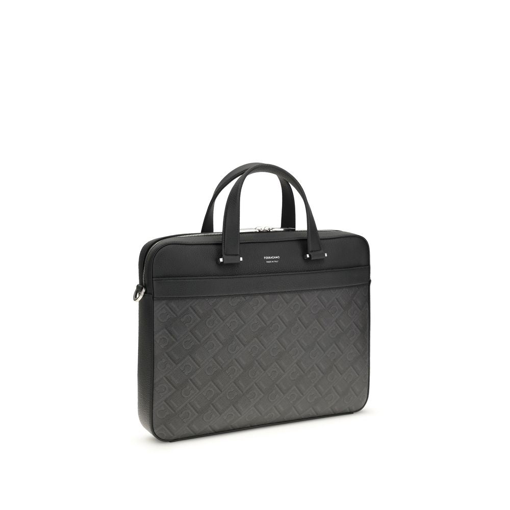 Gray Calf Leather Bos Taurus Briefcase