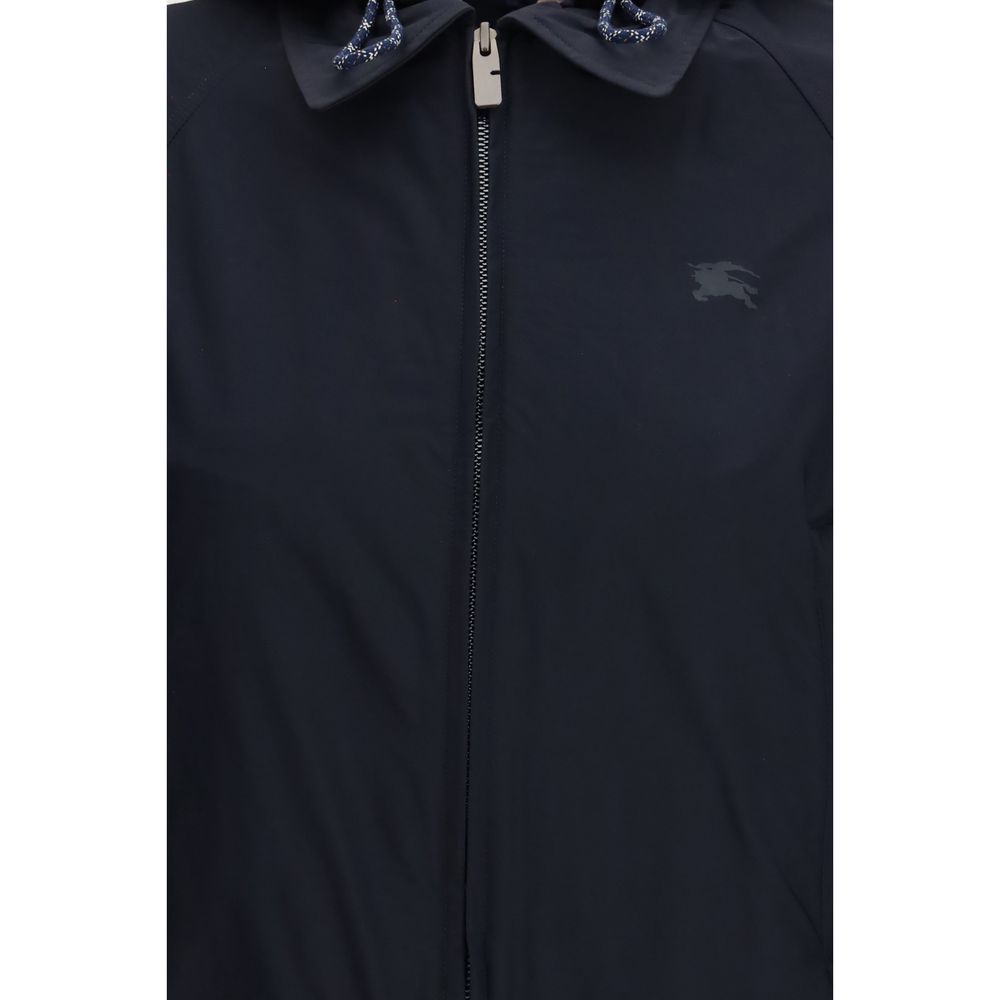 Blue Polyamide Full-Length Jacket