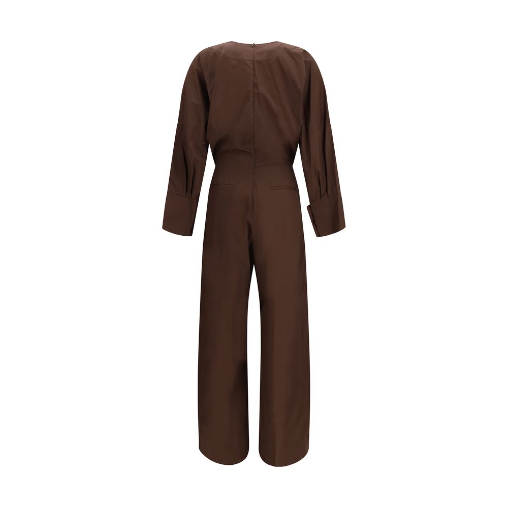 Brown Cotton Jumpsuit