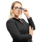 Blue Metal & Plastic Glasses (Frames)