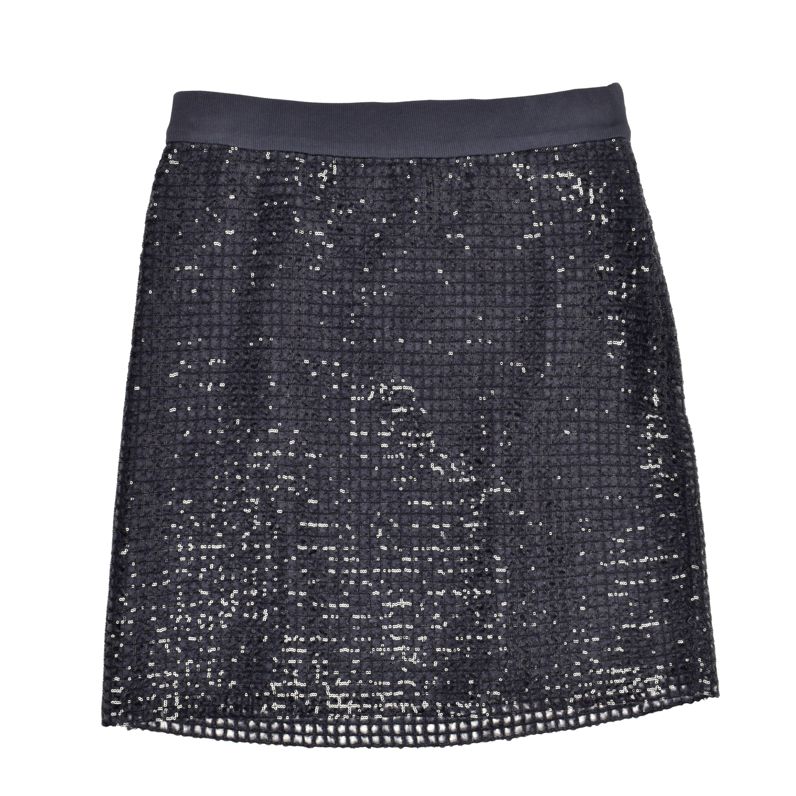 Bicolor Acetate Mini Skirt