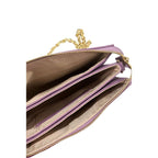 Purple Faux Leather Women Crossbody Bag