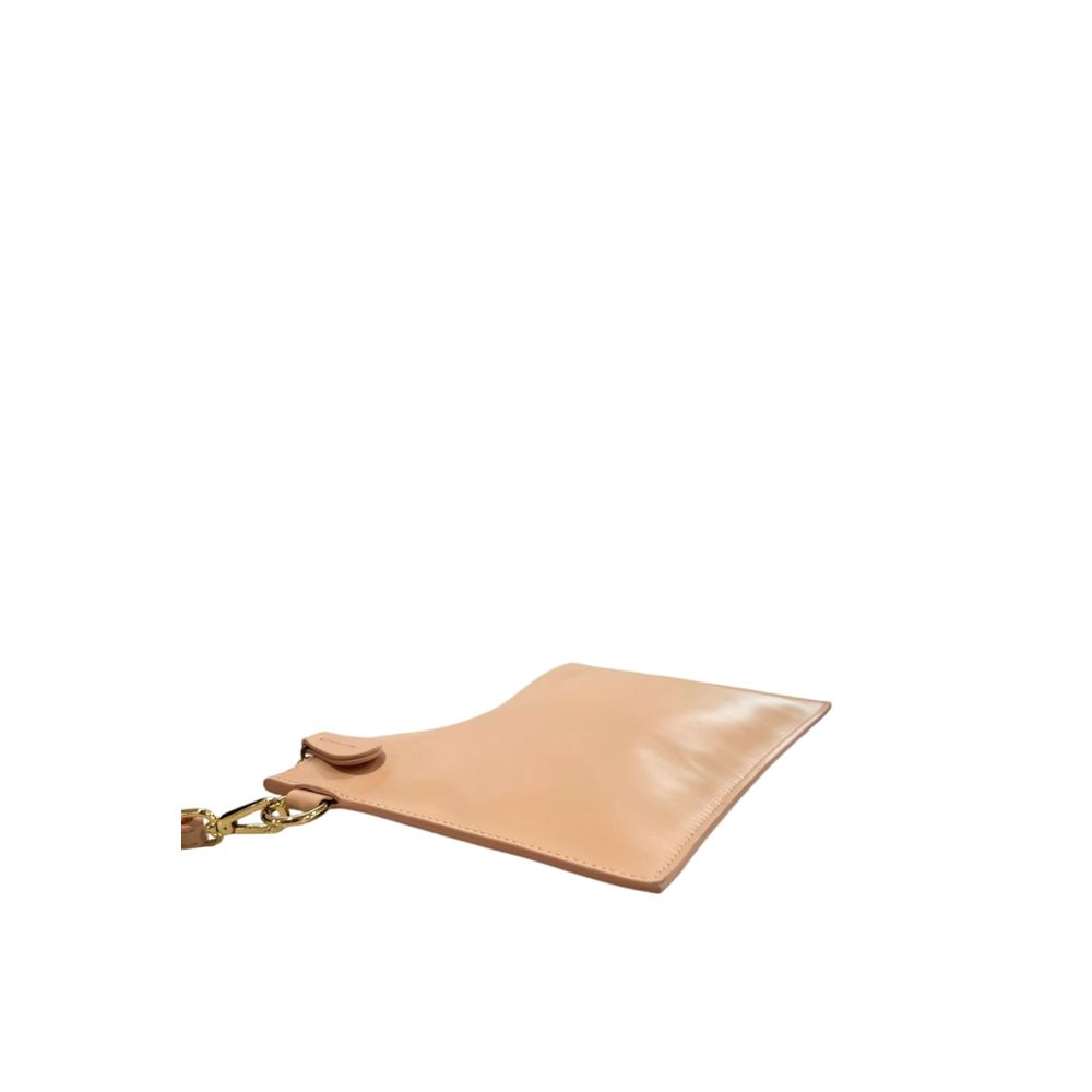 Pink Polyurethane Women Clutch