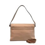 Pink Polyurethane Women Shoulder Bag