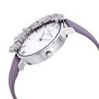 Purple Artificial Leather Dress Watch