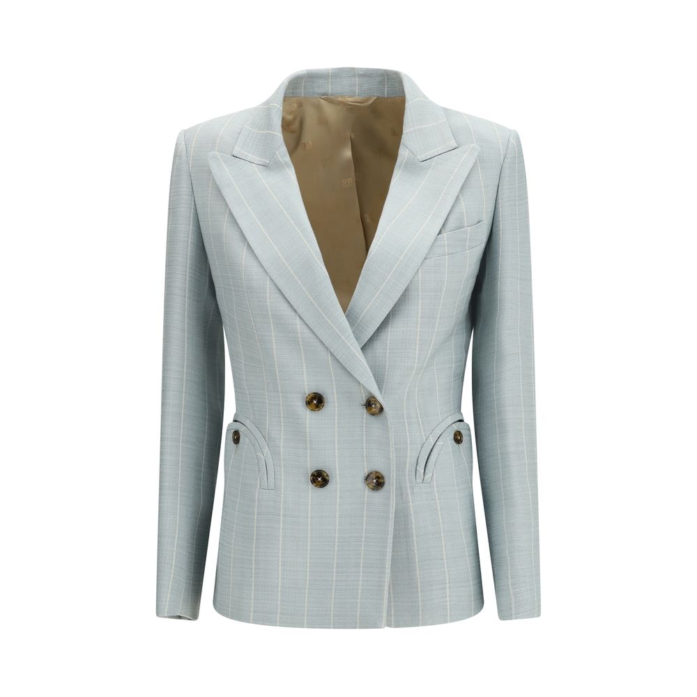 Blue Viscose Blazer