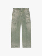 Green Rayon Cargo Pants