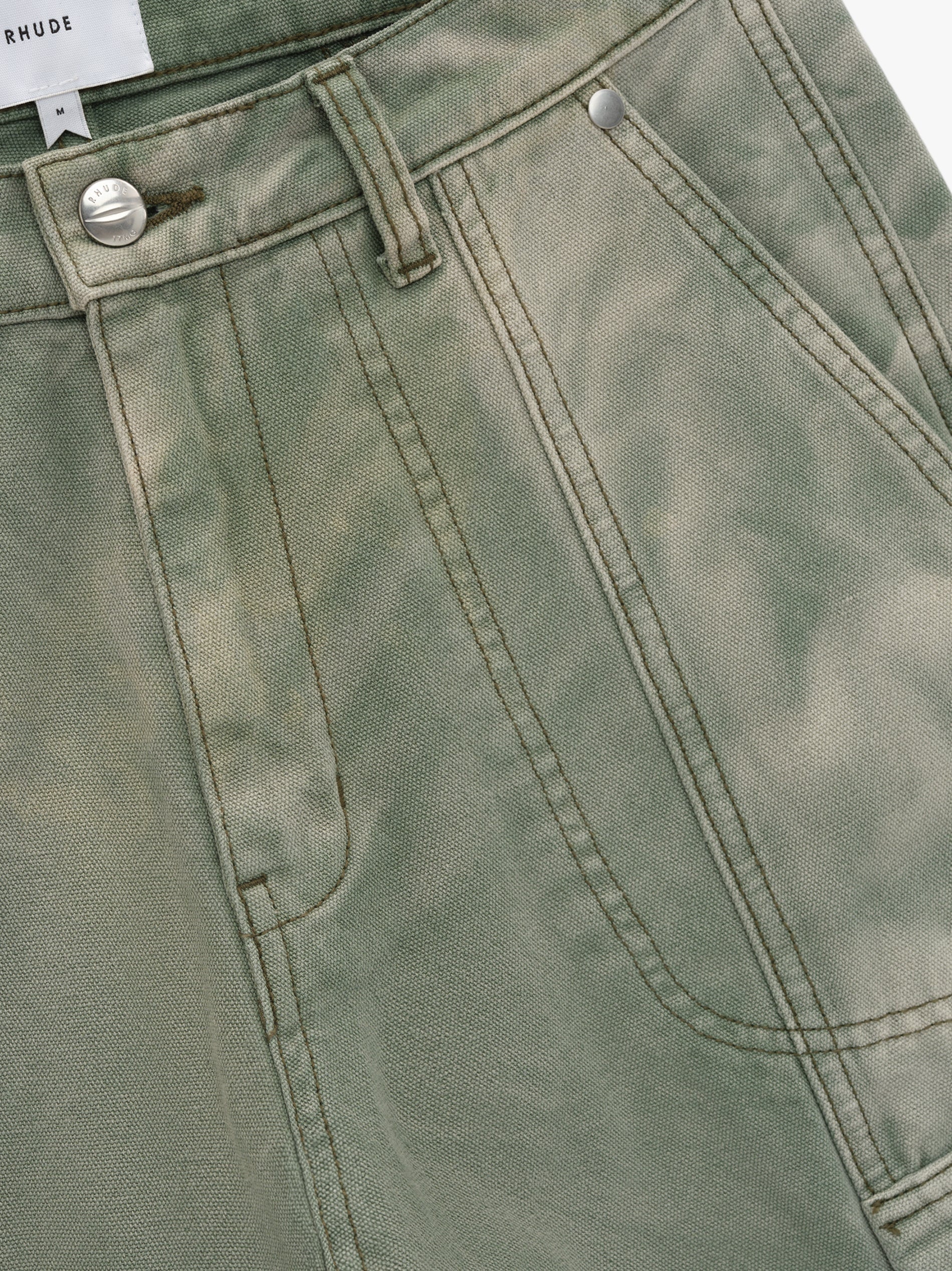 Green Rayon Cargo Pants