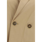 Beige Cotton Trench Coat