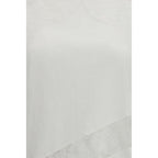 White Cotton Sleeveles T-Shirt