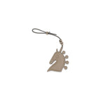 Brown Calf Leather Bos Taurus Keychain