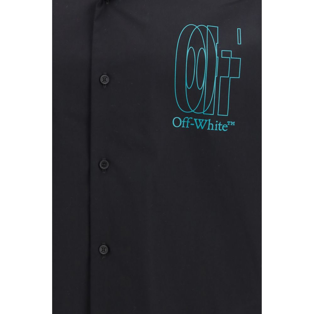 Black Cotton Shortsleeve Shirt