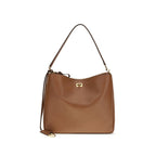 Beige Calf Leather Bos Taurus Shoulder Bag