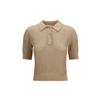 Beige Cotton Polo Shirt