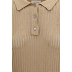 Beige Cotton Polo Shirt