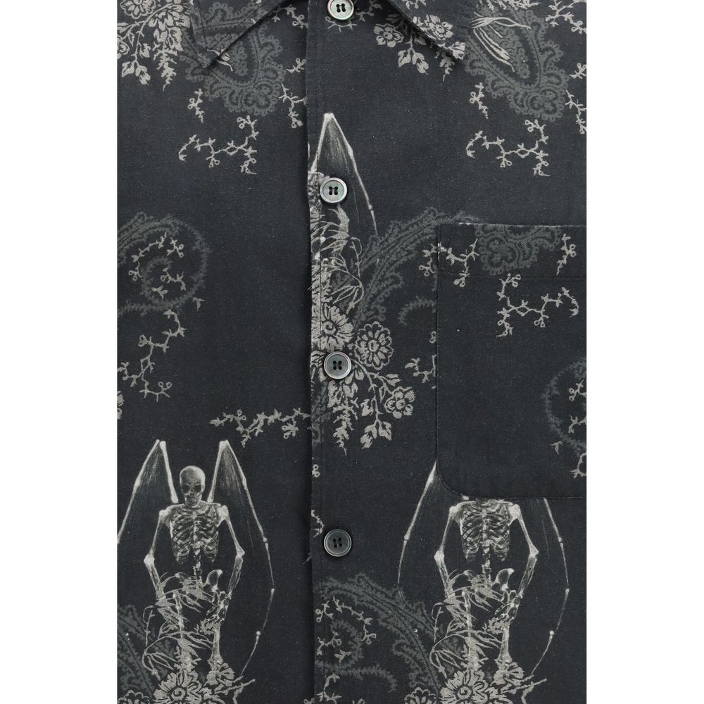 Gray Cotton Pattern Shirt