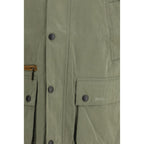 Bicolor Cotton Biker Jacket