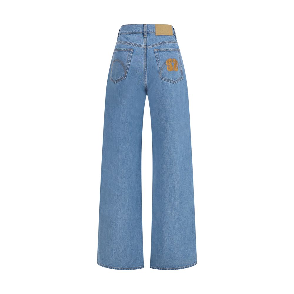 Blue Cotton Jeans Denim
