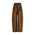 Brown Lyocell Casual Pants