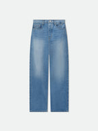 Blue Cotton Casual Pants