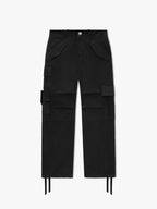 Black Cotton Cargo Pants
