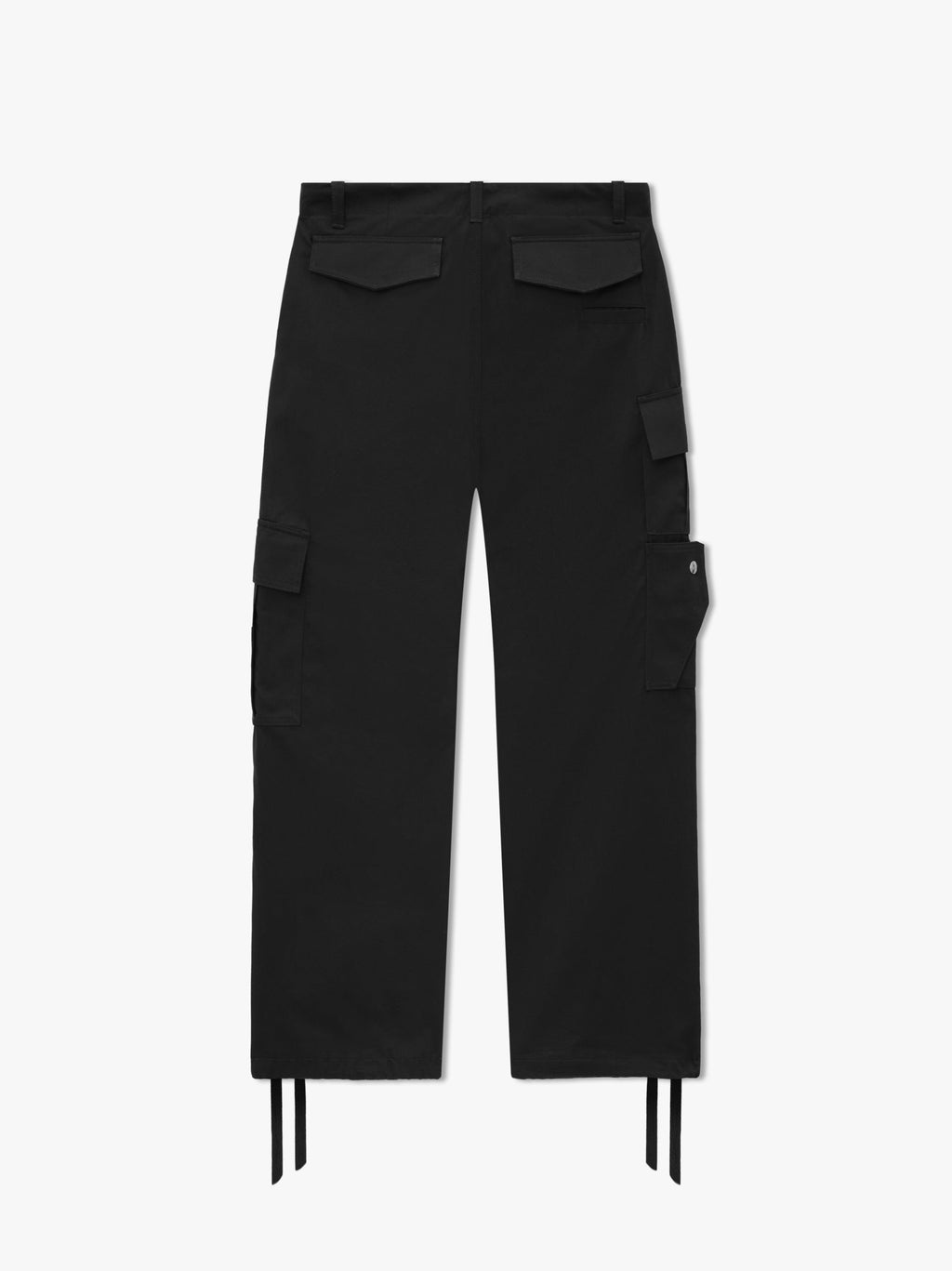 Black Cotton Cargo Pants