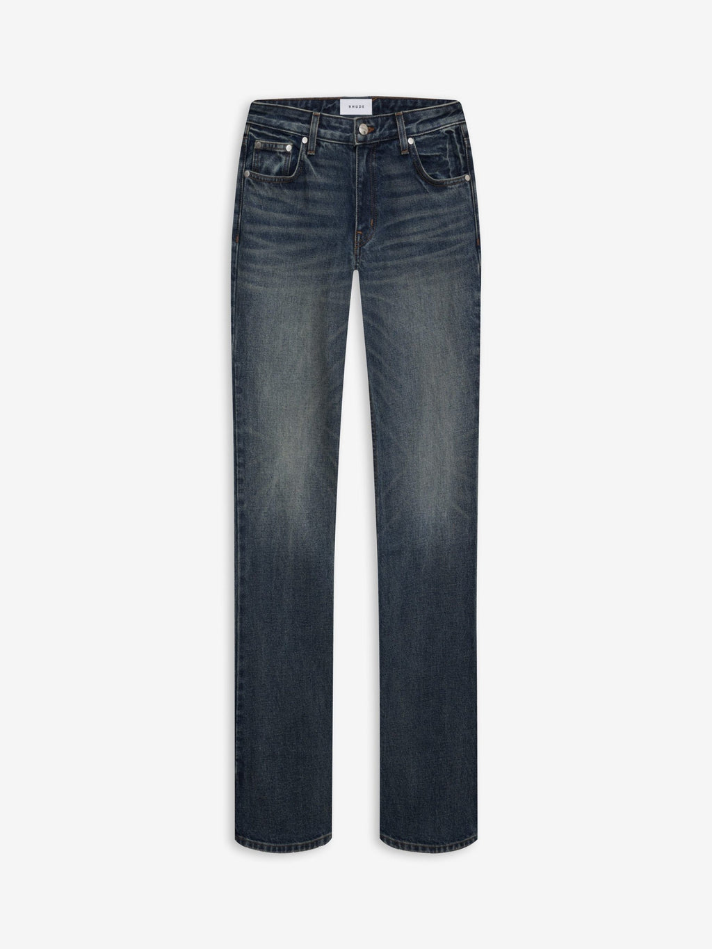 Blue Cotton Flared Jeans