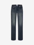 Blue Cotton Flared Jeans