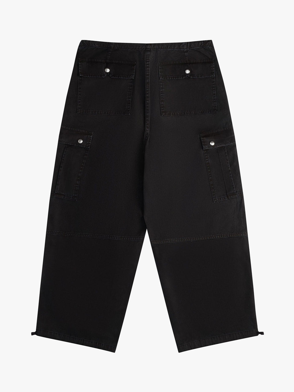 Black Cotton Cargo Pants