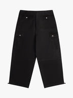 Black Cotton Cargo Pants
