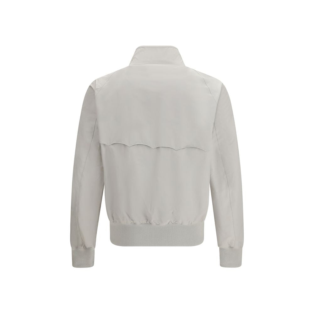White Polyester Bomber
