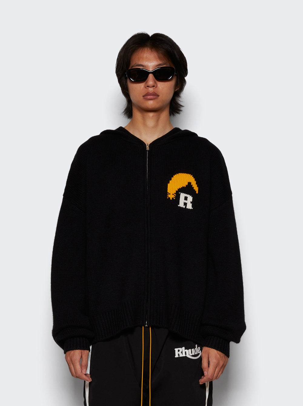 Black Wool Hoodie