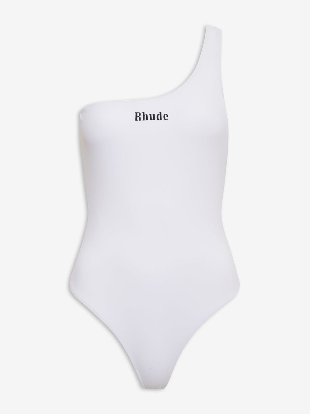 White Polyester One-Piece Swimsuit