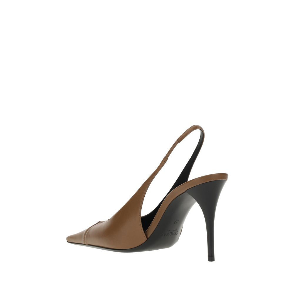 Brown Lamb Ovis Aries Aries High Heel Pumps