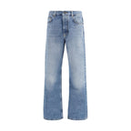 Blue Cotton Relaxed Fit Jeans