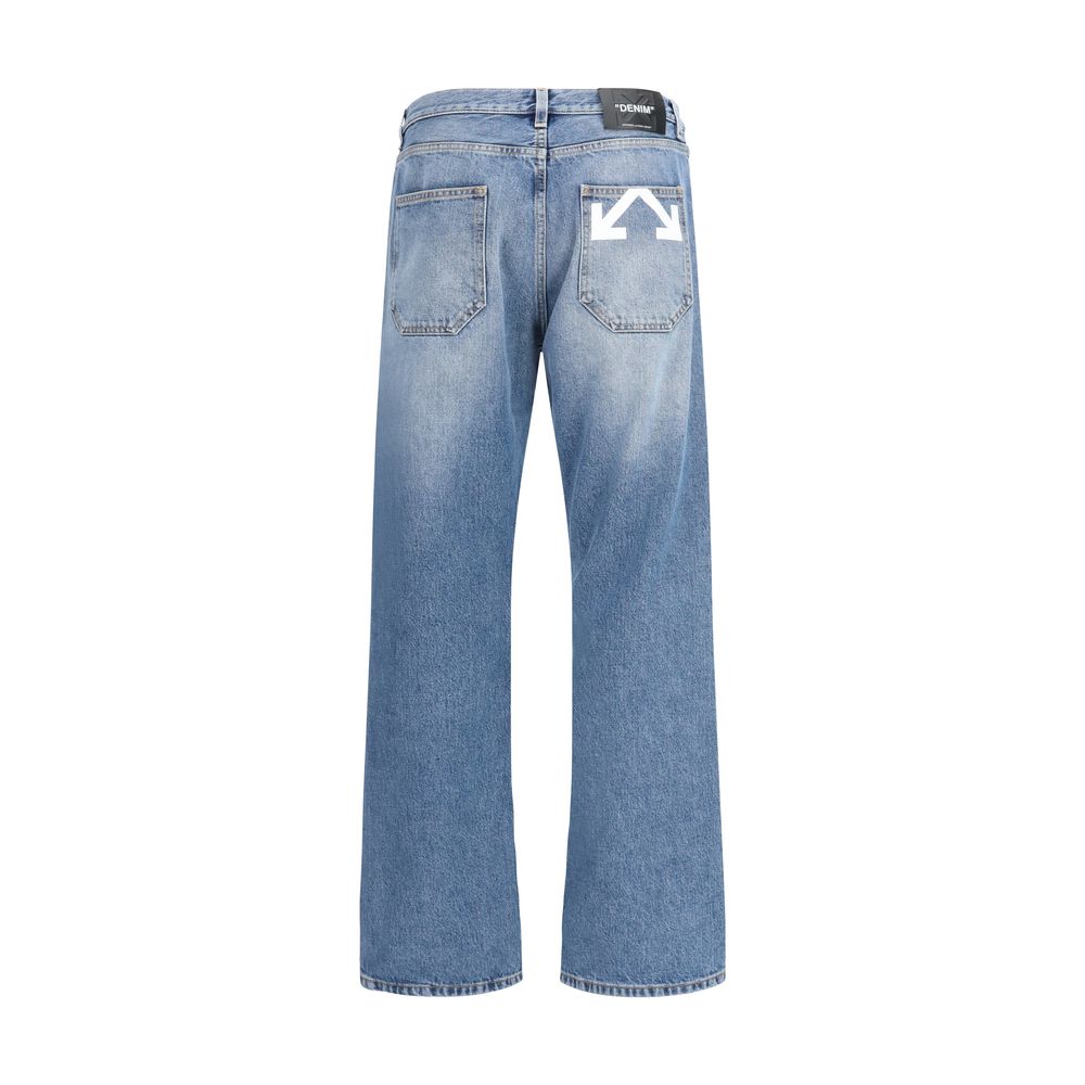 Blue Cotton Relaxed Fit Jeans