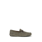 Gray Calf Leather Bos Taurus Slip-On Loafers
