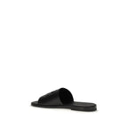 Black Calf Leather Bos Taurus Sandals