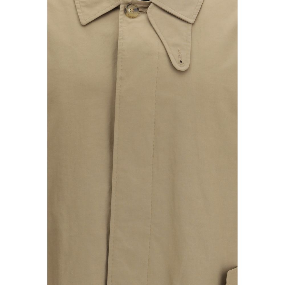 Beige Polyamide Trench Coat